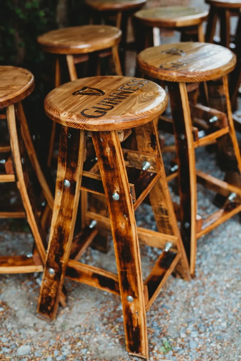 Oak barrel stools - Image 2