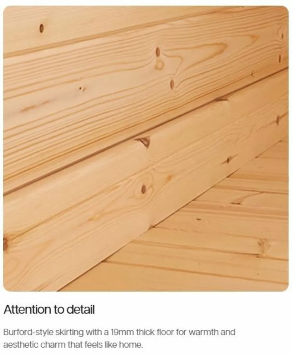 Coola Apex 44mm 20x12 Log Cabin Car Garage - Image 4