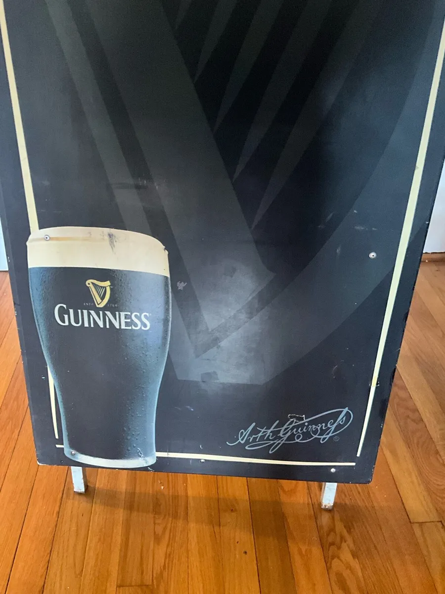 Vintage Double Sided Metal GUINNESS Notice Sign - Image 2