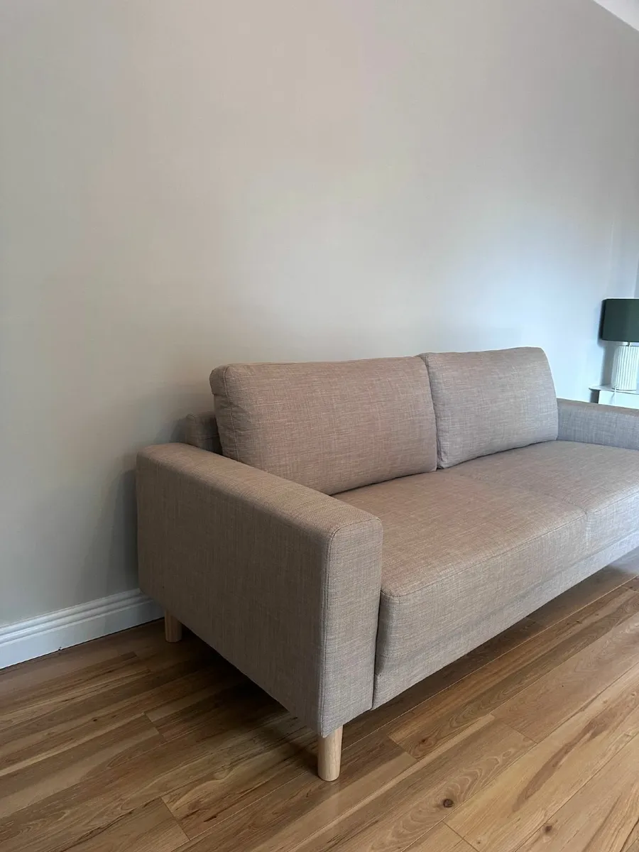 JYSK Beige Fabric Sofa 200 cm –Excellent Condition - Image 3