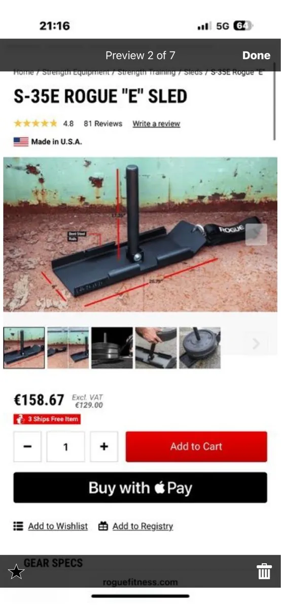 Rogue Gym Sled, Strap And Harness, Cheap, Read!!! - Image 2