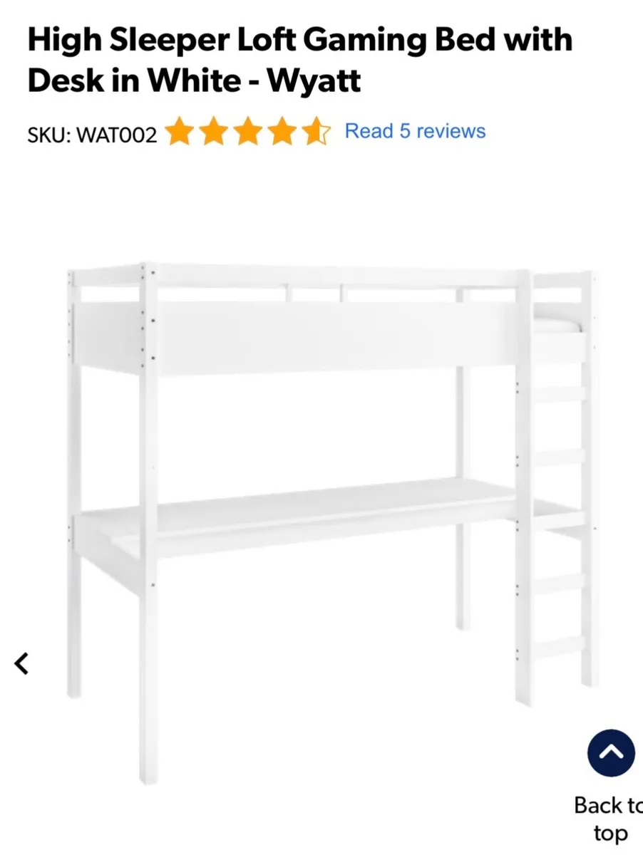 Loft bed with desk - Image 3