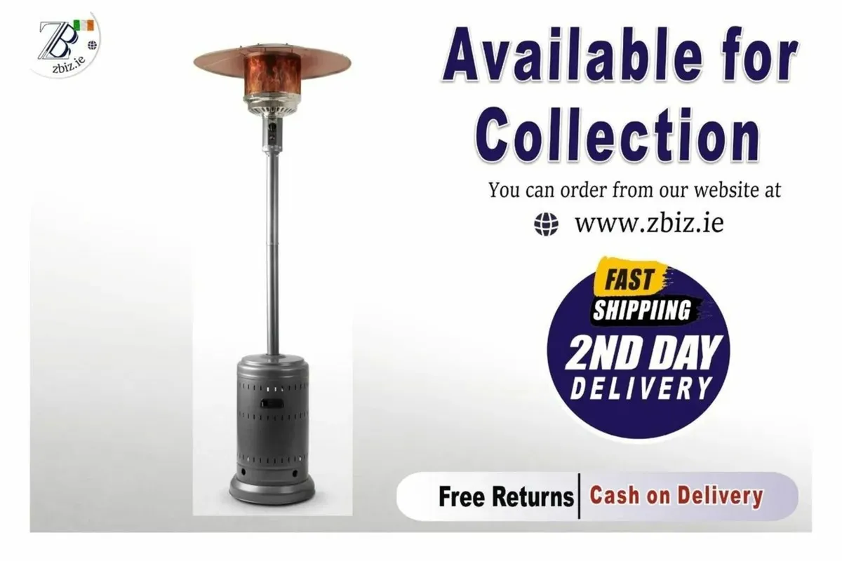 Commercial Gas Patio Heater with Wheels Propane - Image 1
