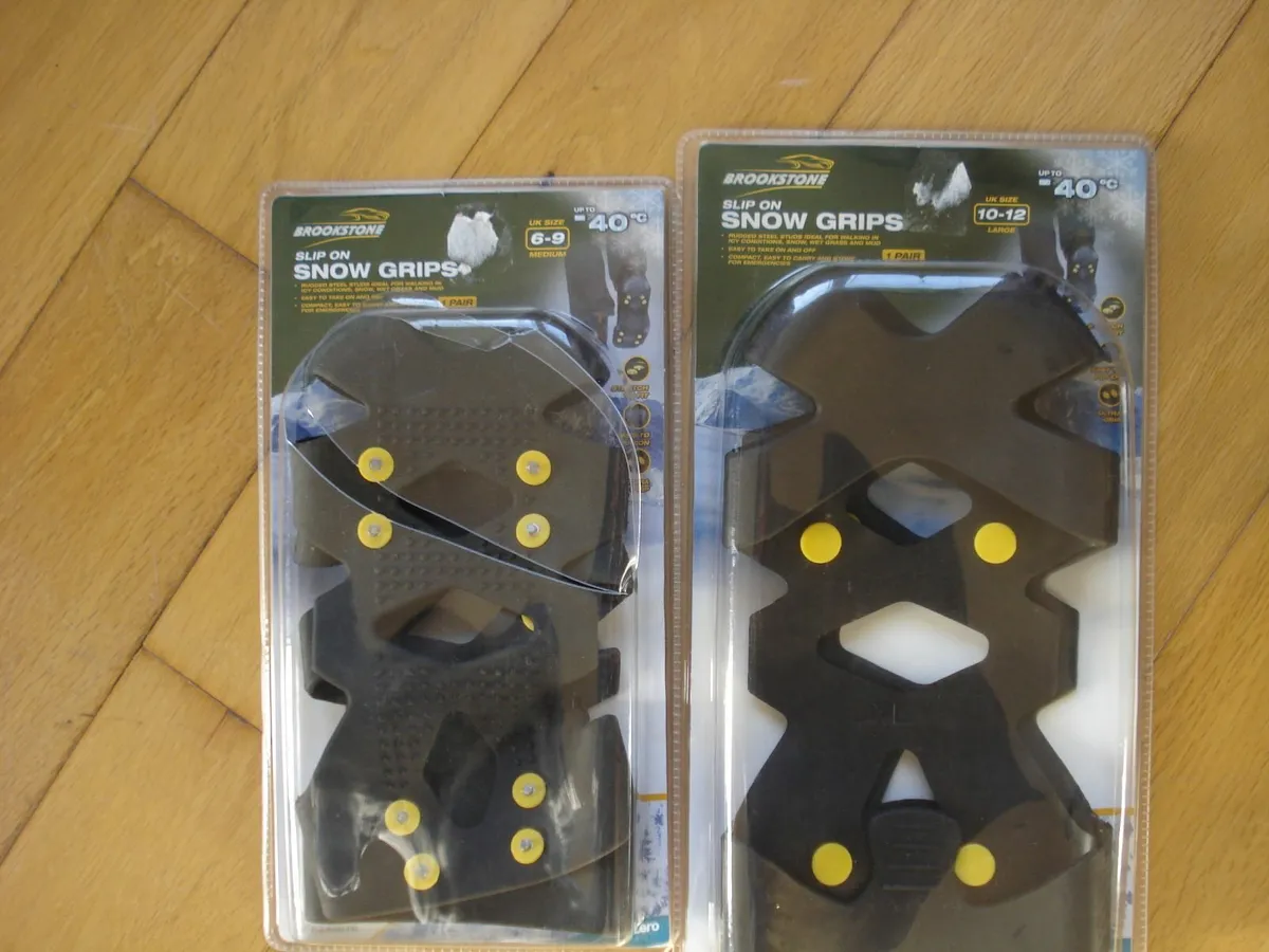 SHOE SLIP ON SNOW GRIPS. UK 6-9, UK 10-12. - Image 1
