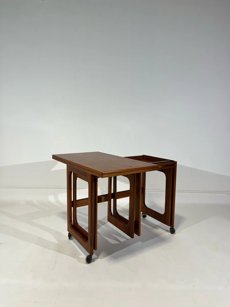 Mid century folding table nest - Image 3