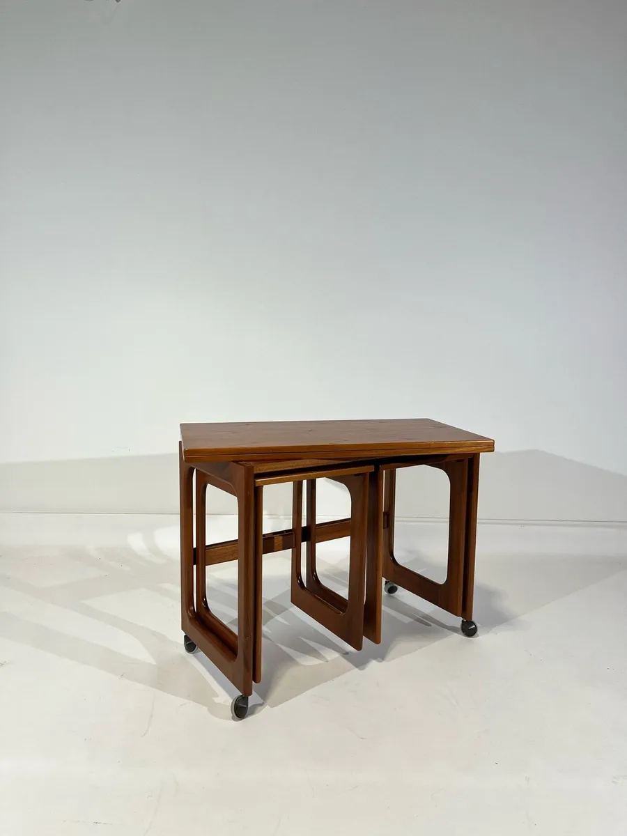 Mid century folding table nest - Image 2