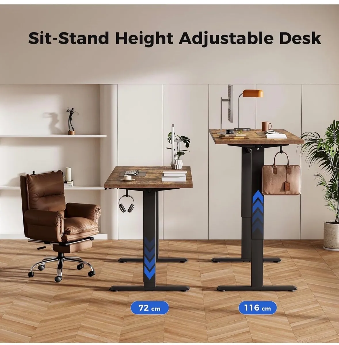 Electric Standing Desk, 120 x 60 cm Height Adjusta - Image 2
