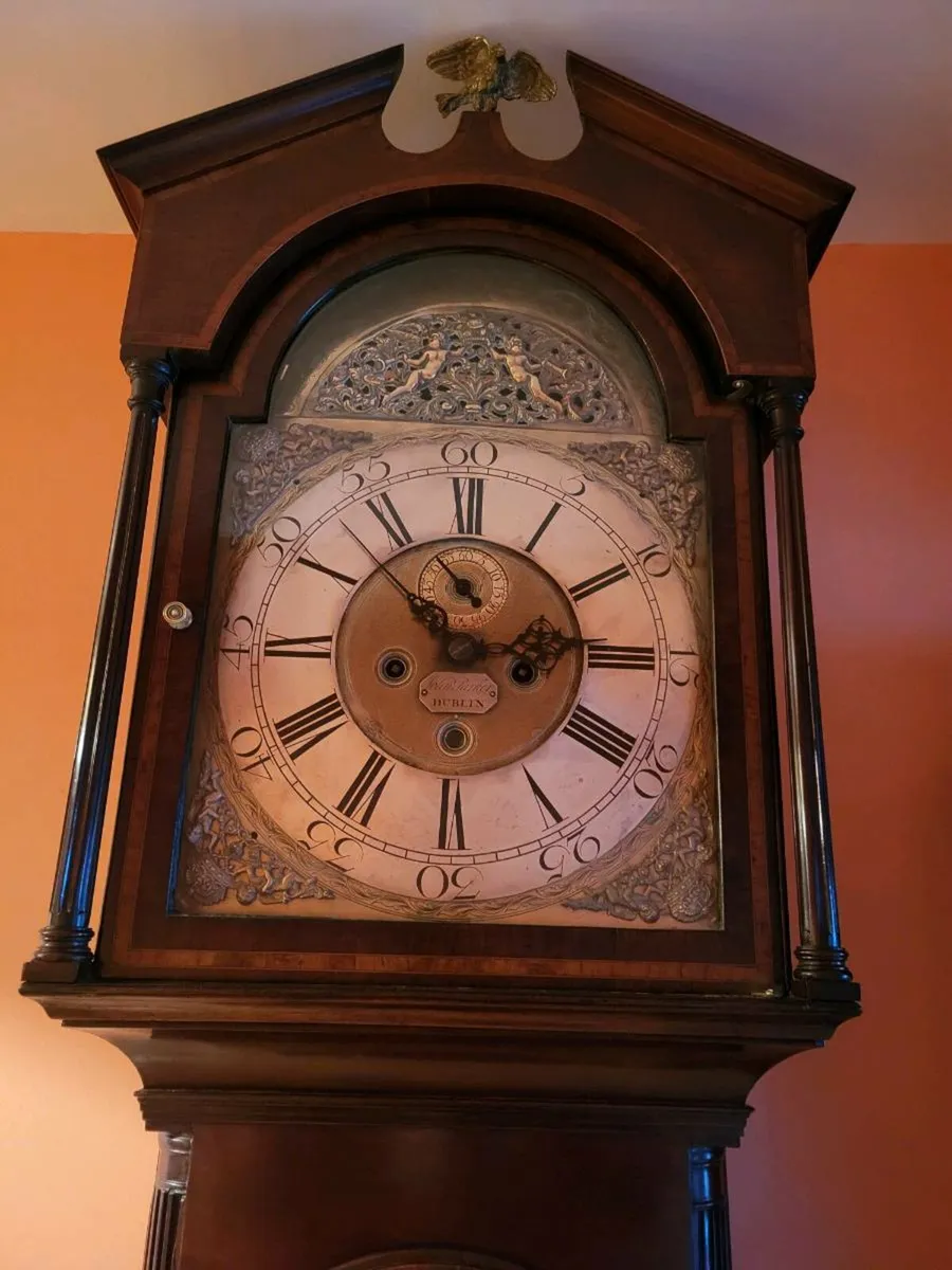 Irish longcase clock john parker - Image 1