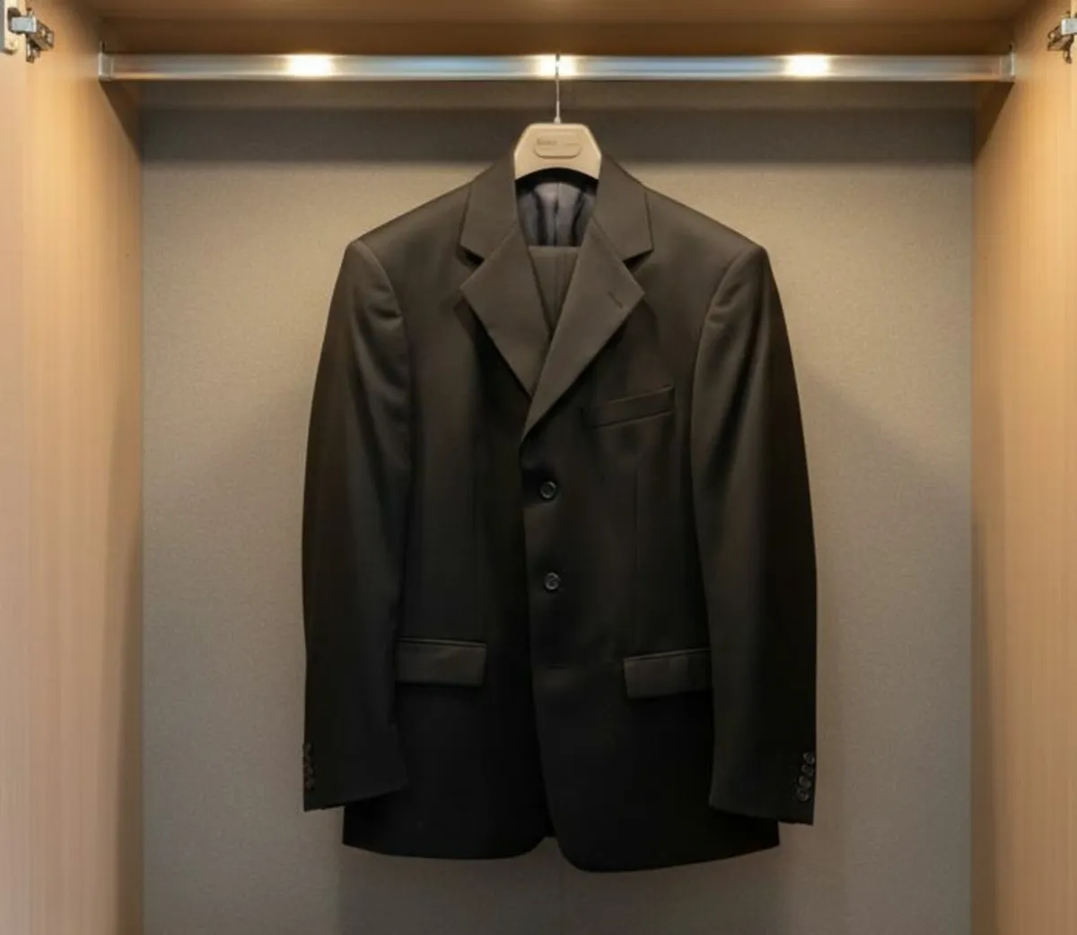 Men’s BECKER Black Suit  (Jacket & Trousers) - Image 1