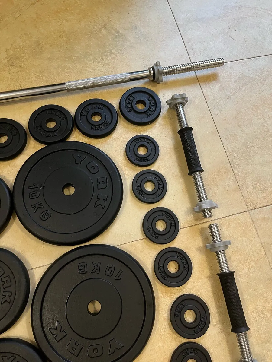 70kg full York branded standard 1” weight set - Image 1