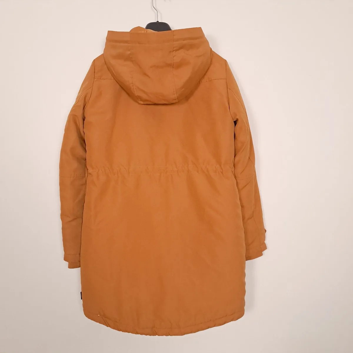Vero Moda Ochre Orange Hooded Parka Coat Size M - Image 2