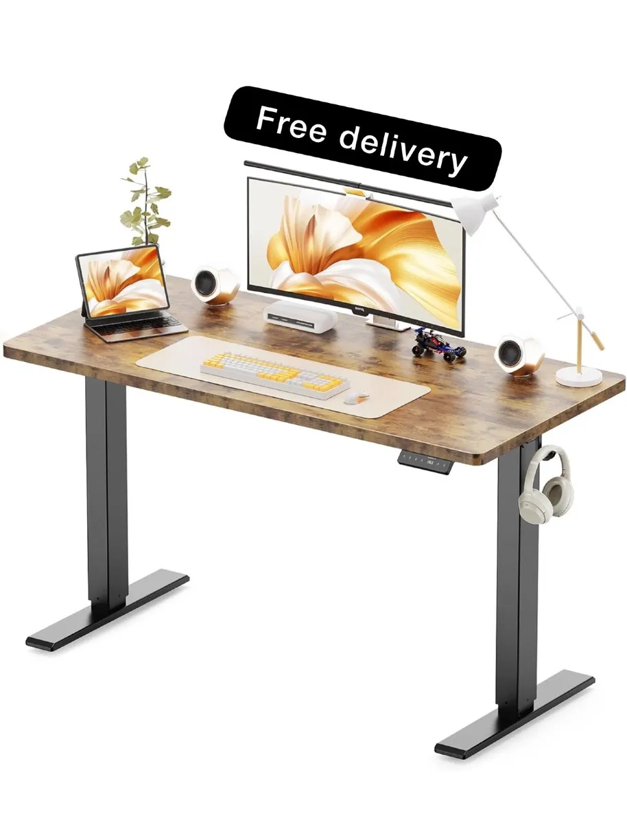 120 x 60 cm Standing Desk, Electric Height Adjusta - Image 2