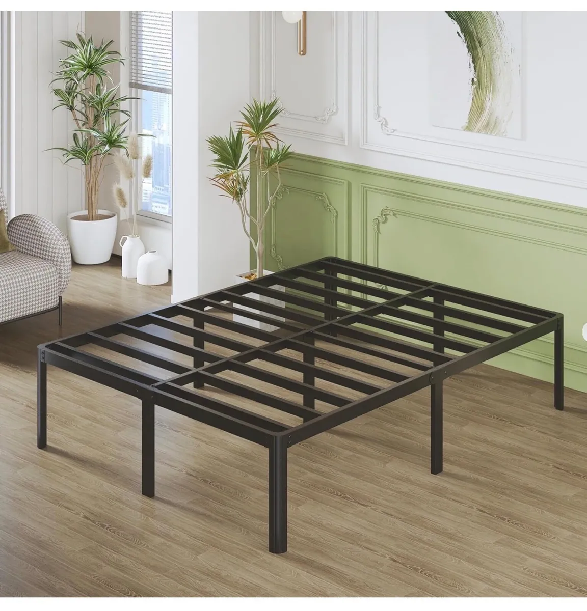 41 cm King Size Bed Frame with Rounded Corner Legs - Image 1