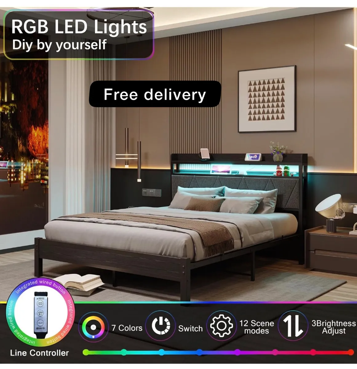 Charging Station,LED Lights, 150x200 cm Heavy Duty - Image 1