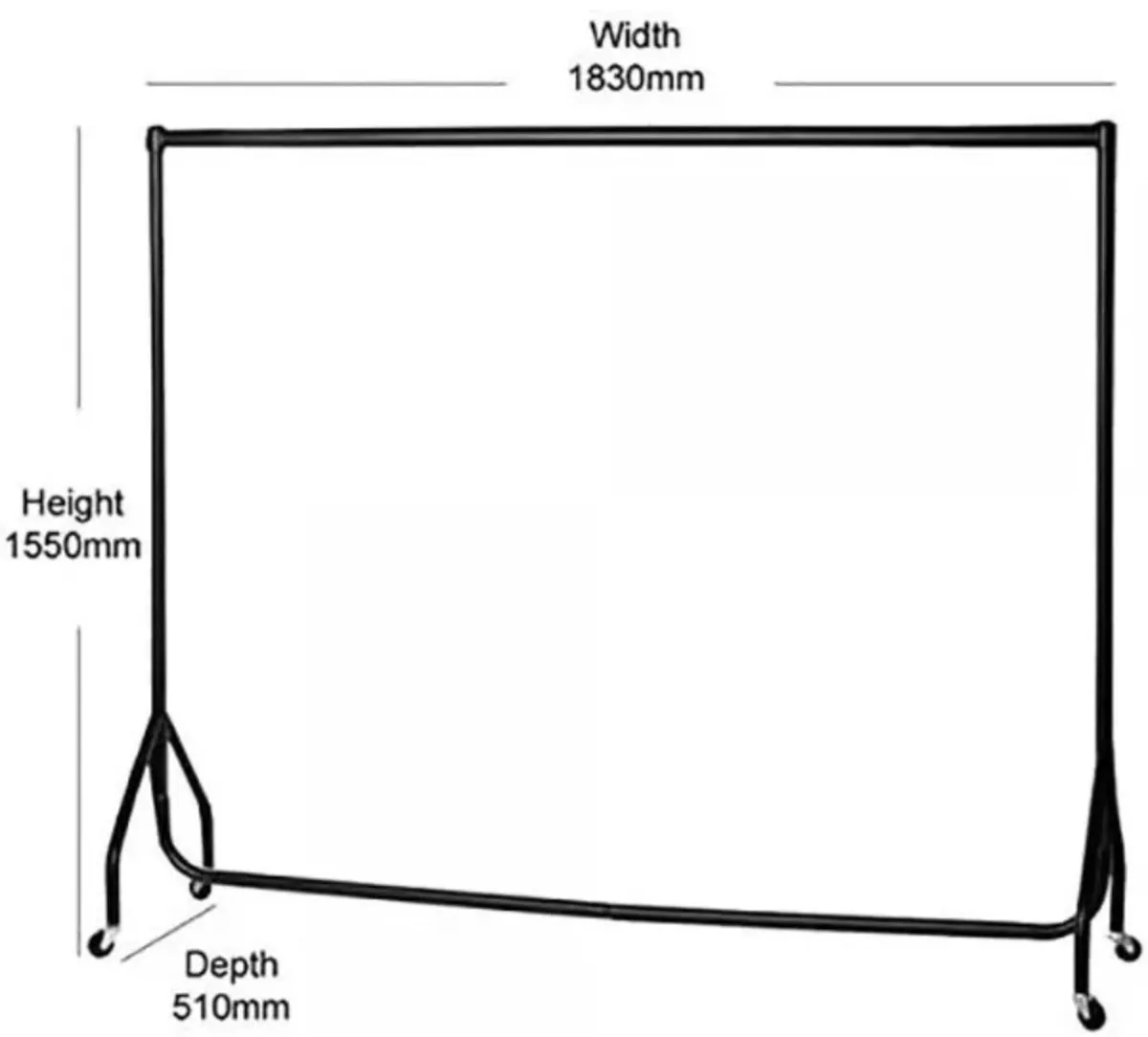 6ft Heavy Duty Clothes Rail NEW - Image 1