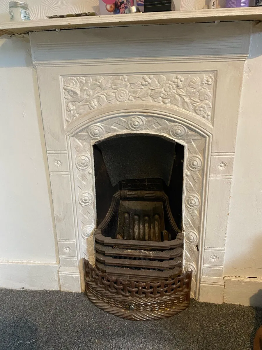 Vintage Cast-Iron Fireplace - Image 1