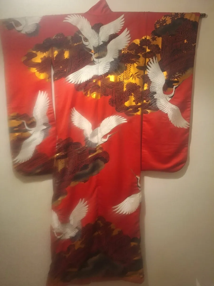Wall hanging Japanese Kimono and stand