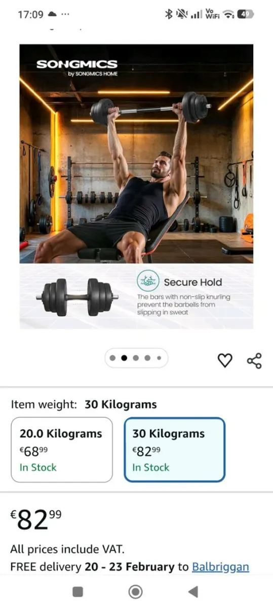 Dumbbells 30kgs - Image 2