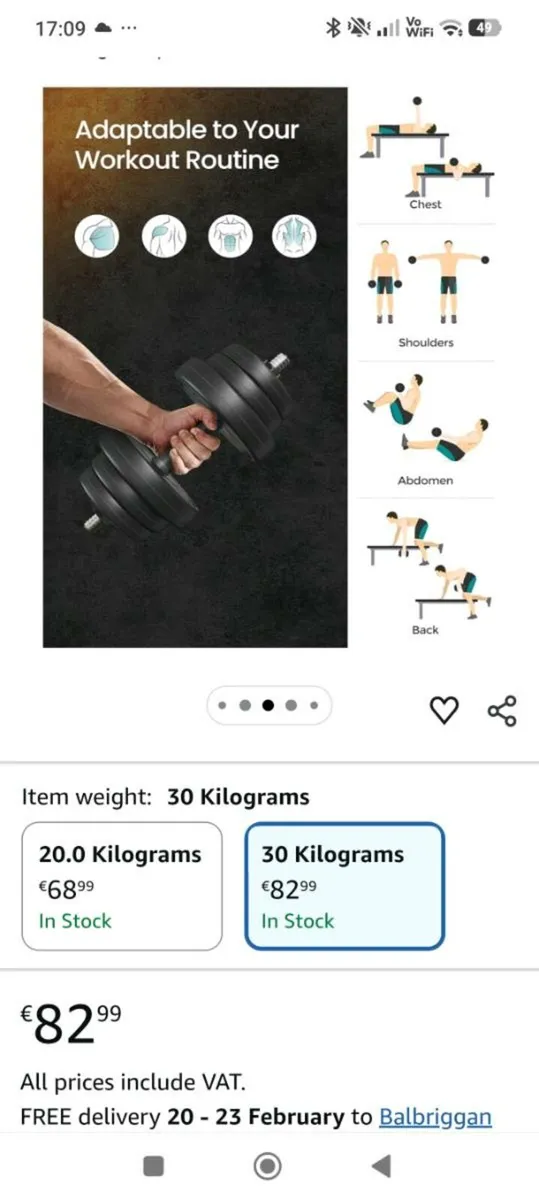 Dumbbells 30kgs - Image 3