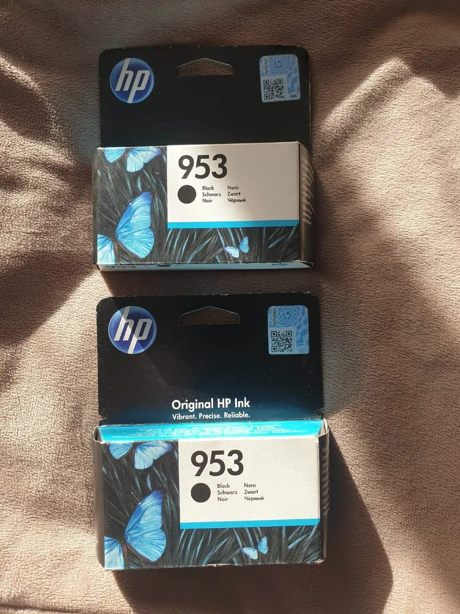 HP 953, 957XL Black Ink Cartridges, Unopened - Image 1