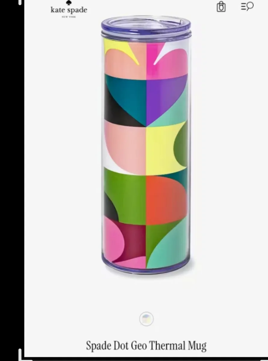 Kate Spade Spade Dot Geo Thermal Mug - Image 1
