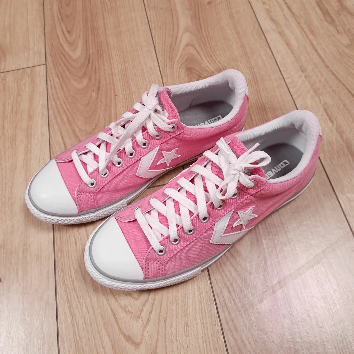 Converse Pink Star Player Canvas Trainers 5UK/38EU - Image 1
