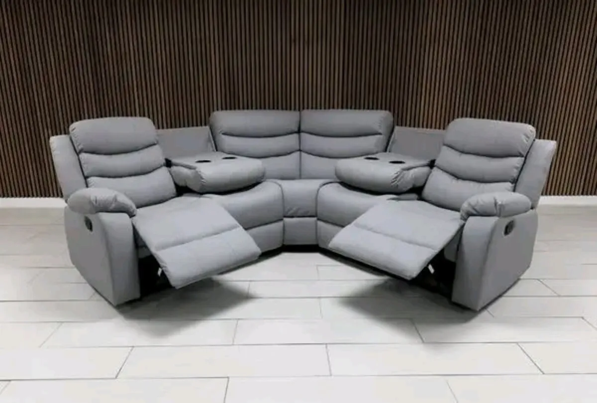 Roma Corner Leather Recliner Sofa - Image 1