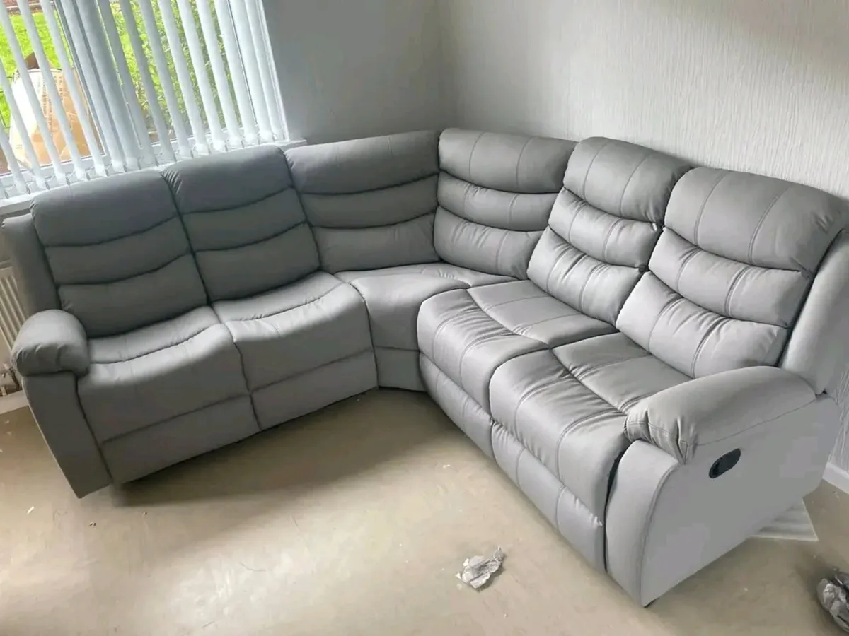 Roma Corner Leather Recliner Sofa - Image 2