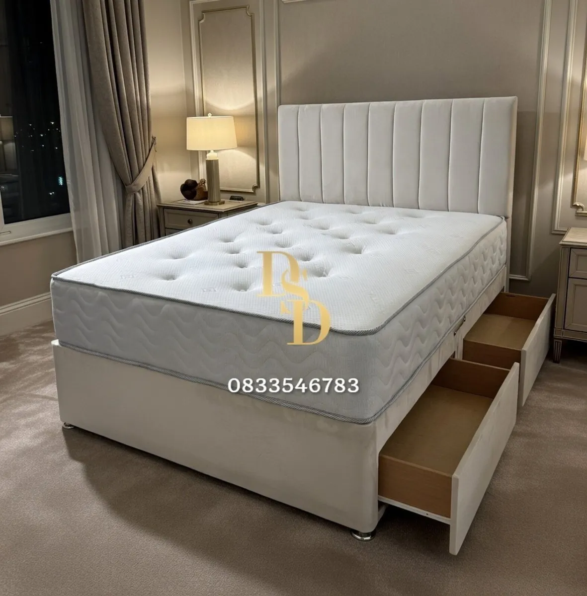 King size Velvet Bed - Nationwide Cash on Delivery - Image 4
