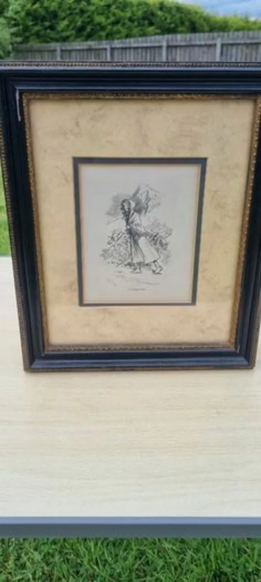 Vintage picture of a Donegal lass - Image 1