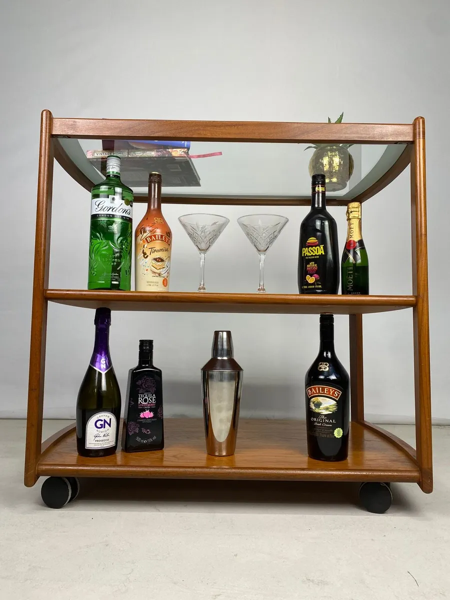Mid Century Teak G Plan Drinks Trolley - Image 1