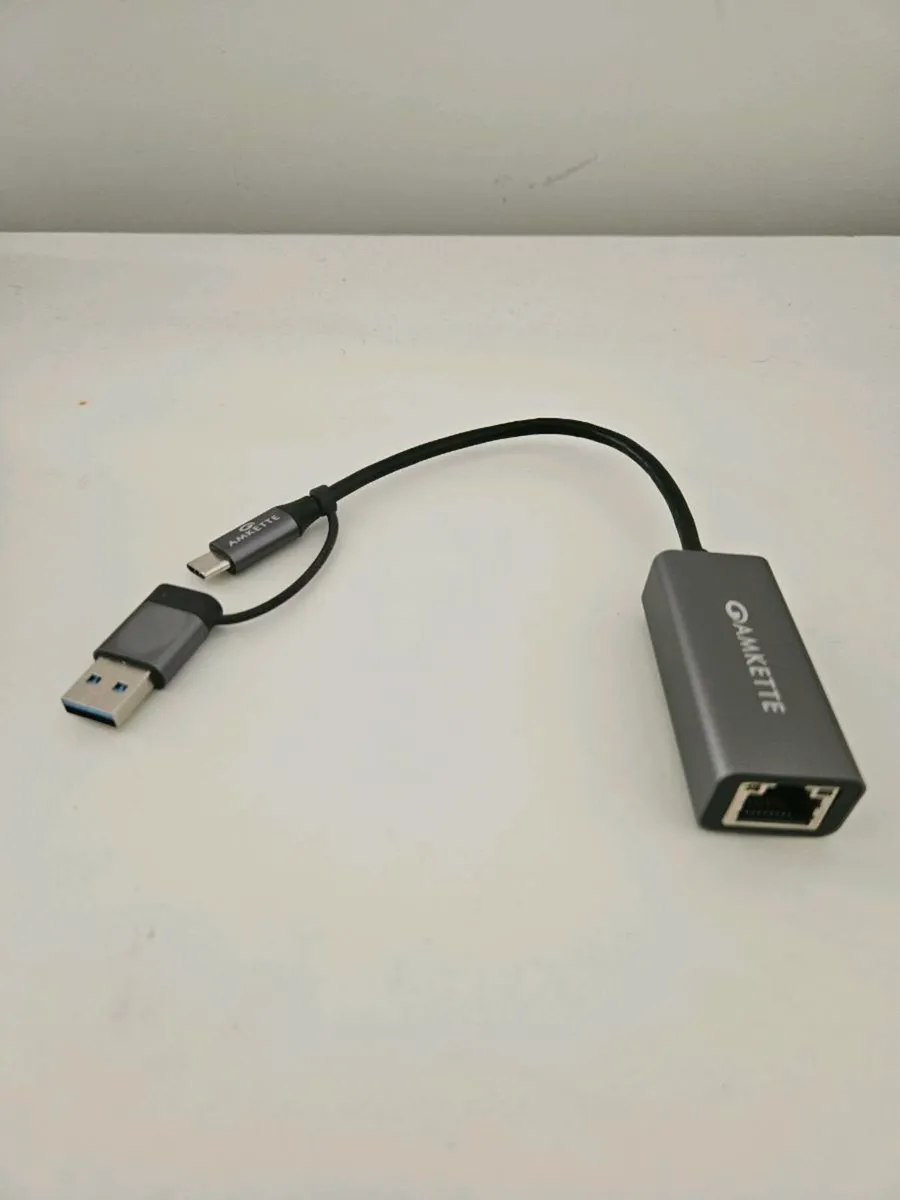 Ethernet adapter with both USB C and USB A - Image 1