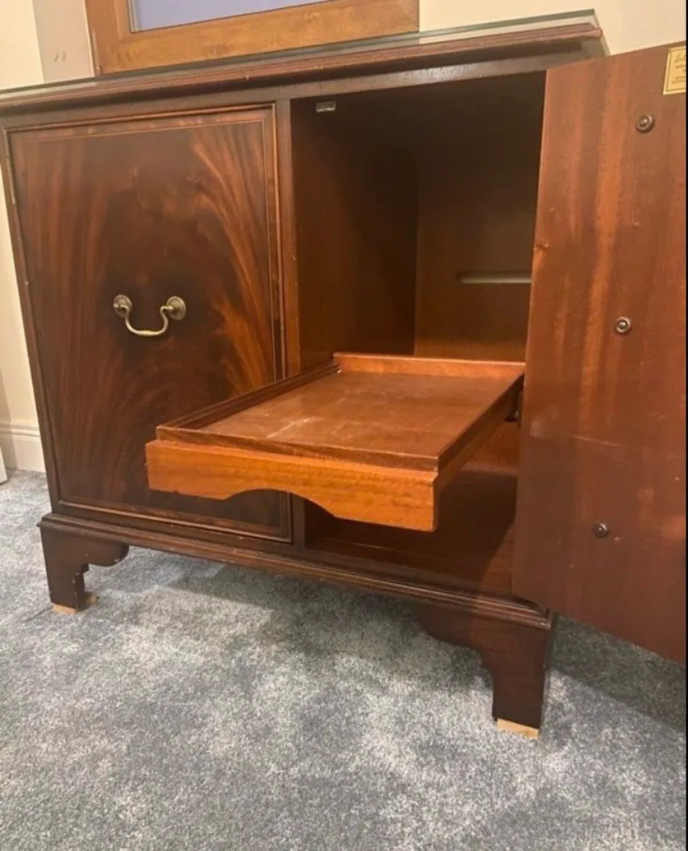 Vintage mahogany music cabinet - Image 2