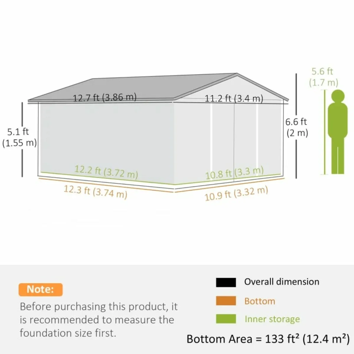 13 x 11ft Large Metal Storage Shed Sliding Doors - - Image 4