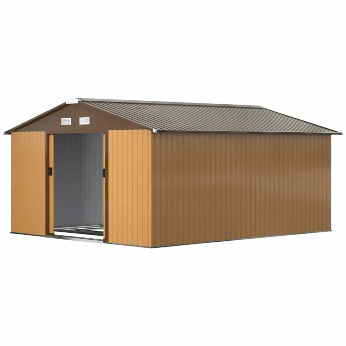 13 x 11ft Large Metal Storage Shed Sliding Doors - Image 4