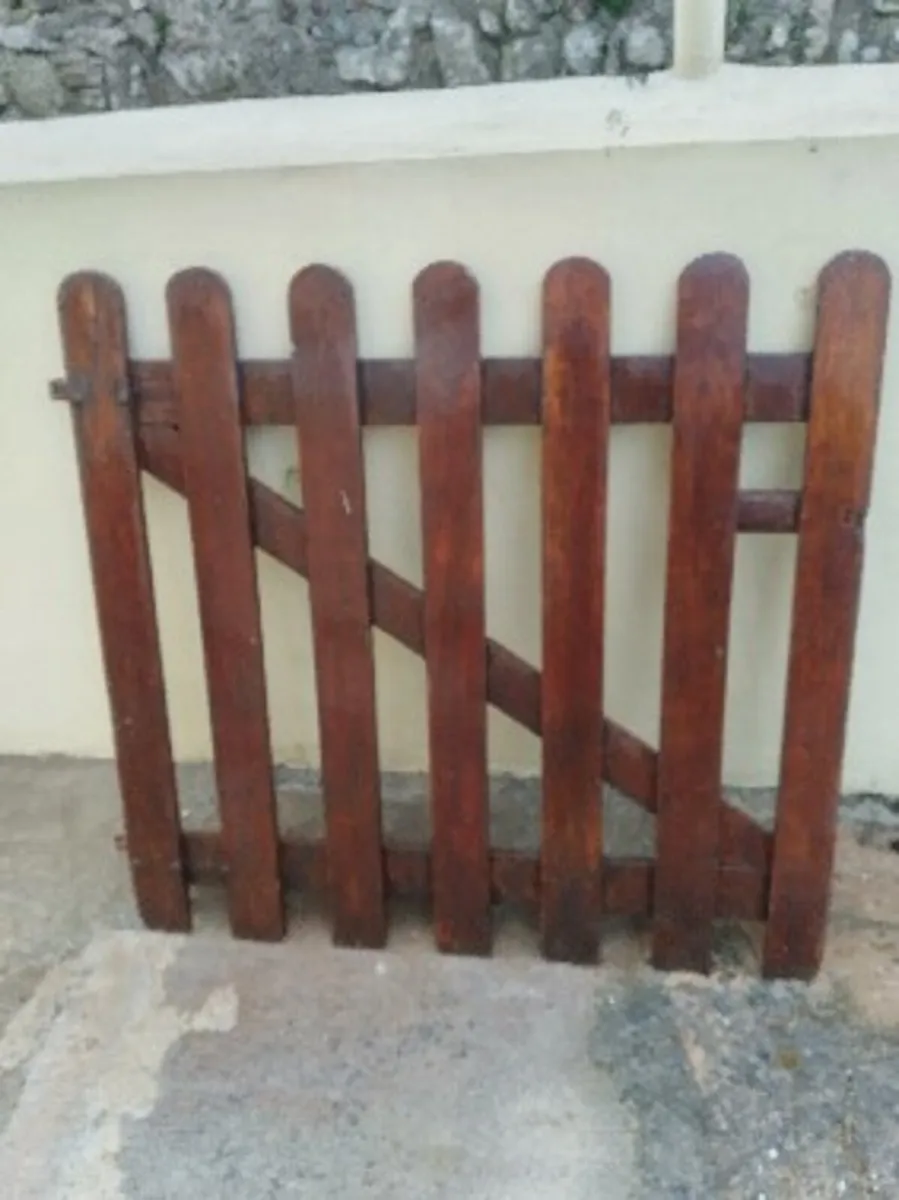 Vintage Burmese teak wicket gate