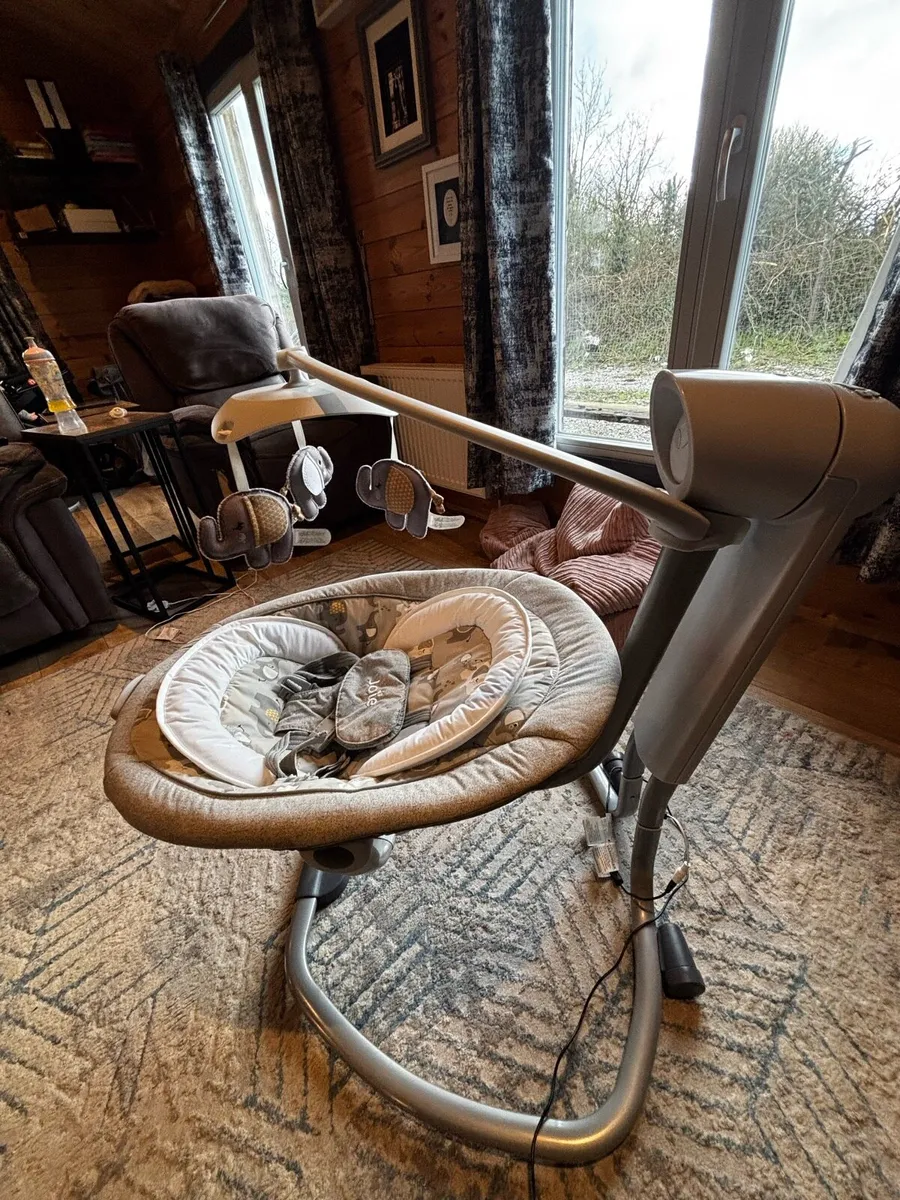 Joie Serina Swivel Baby Swing Elephant Duo - Image 2