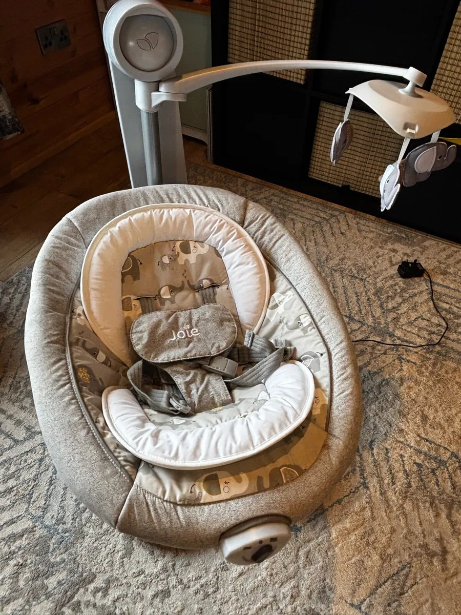 Joie Serina Swivel Baby Swing Elephant Duo - Image 3