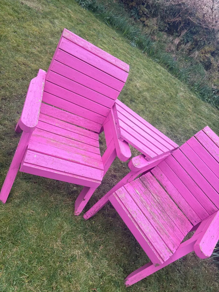 2x Garden chairs - Image 1