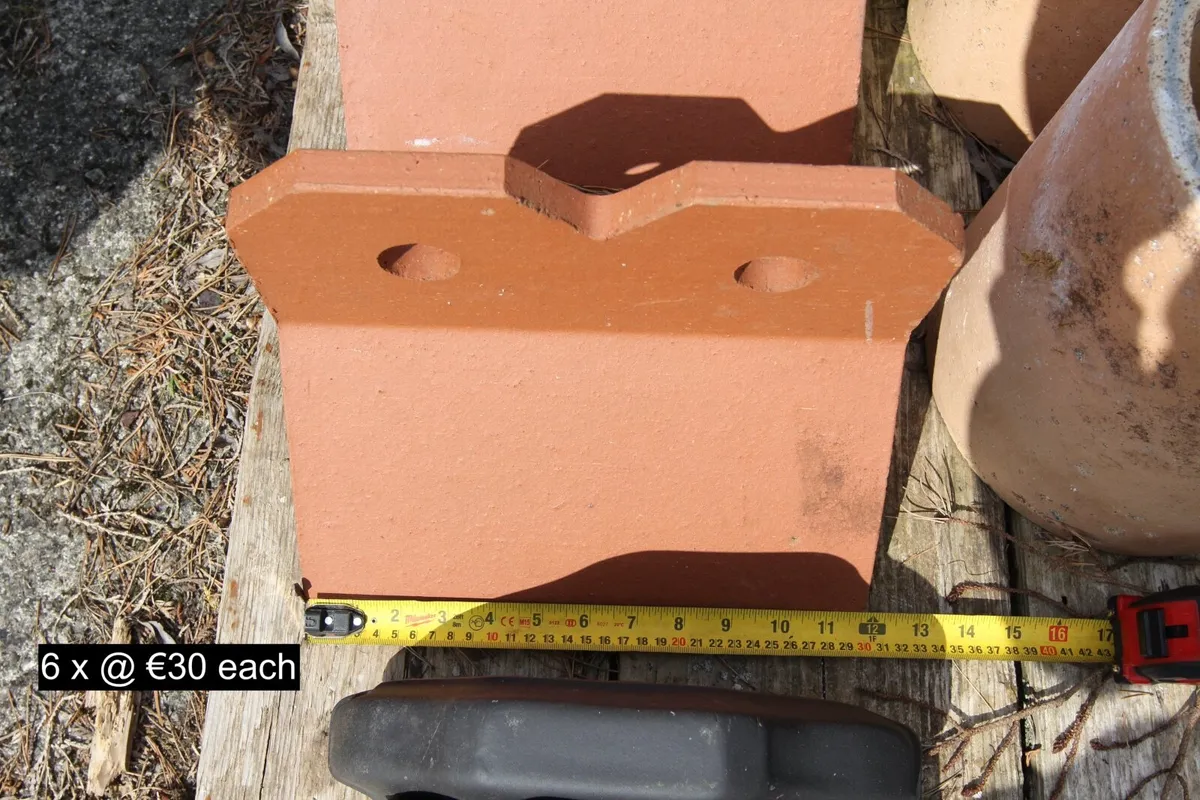 Two Hole Crested Ridge Tiles + Clay Chimney Flues - Image 1