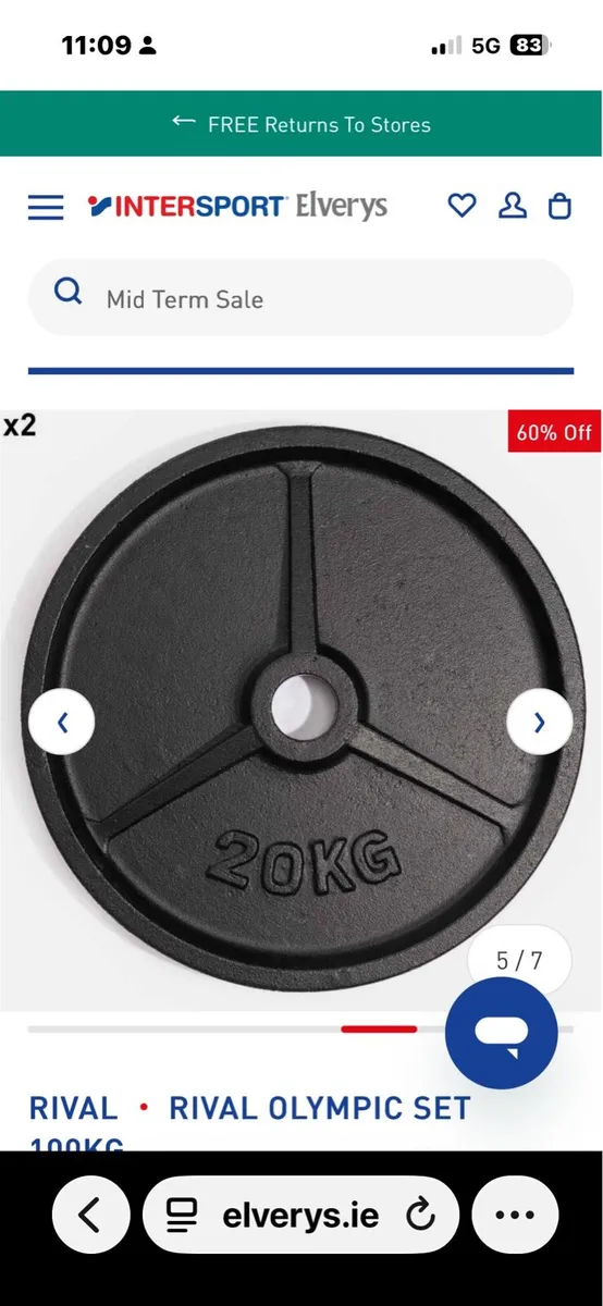 Olympic Weight set & bench - Image 1