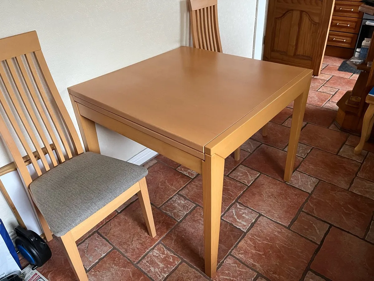 Extendable Dining Table & 4 Chairs - Image 2
