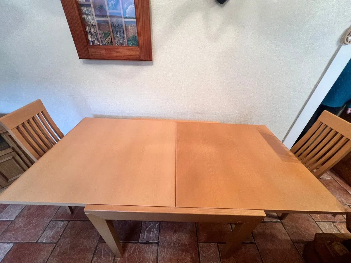 Extendable Dining Table & 4 Chairs - Image 3