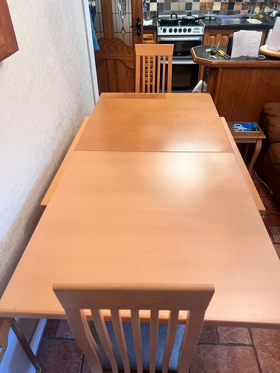 Extendable Dining Table & 4 Chairs - Image 4