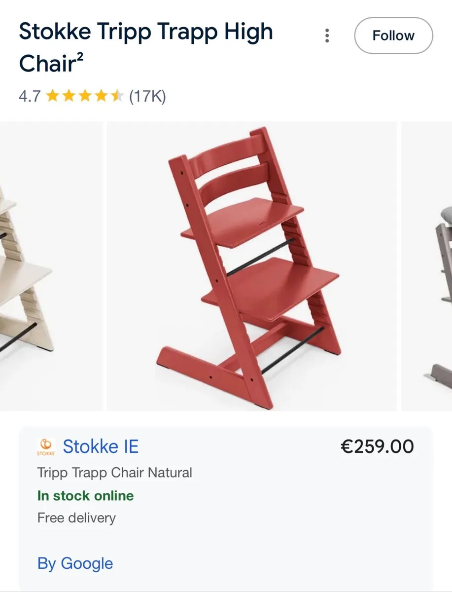 Tripp trapp stokke high chair - Image 3