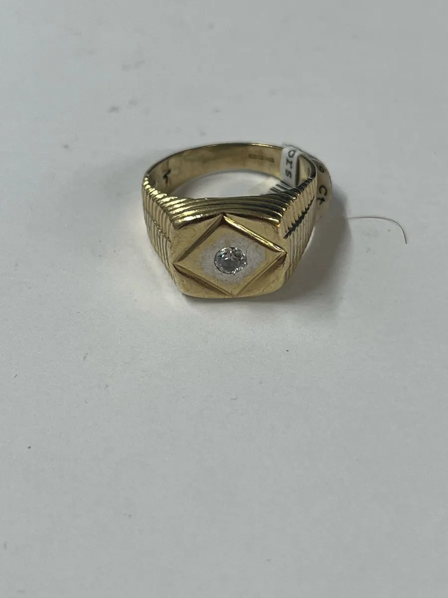 9k gold Cz ring - Image 2