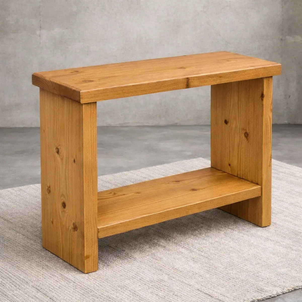 Handmade Solid Wood Sofa Side Table - Image 2