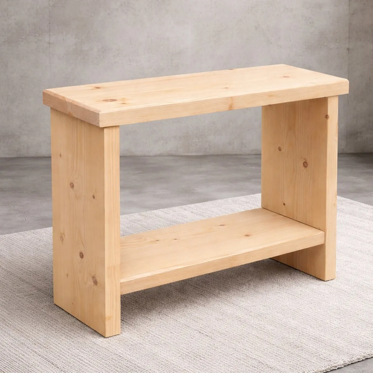 Handmade Solid Wood Sofa Side Table - Image 4