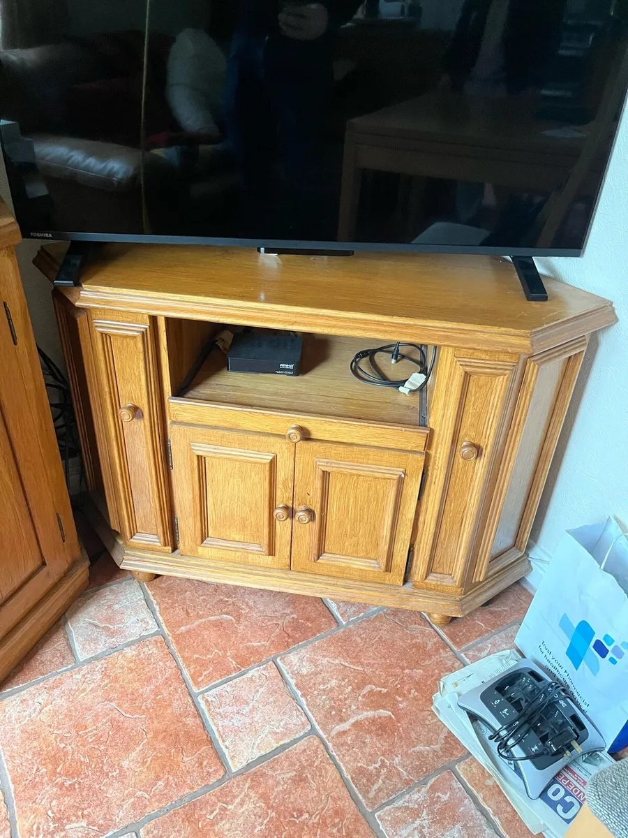 PRICE DROP Wooden Corner TV Unit