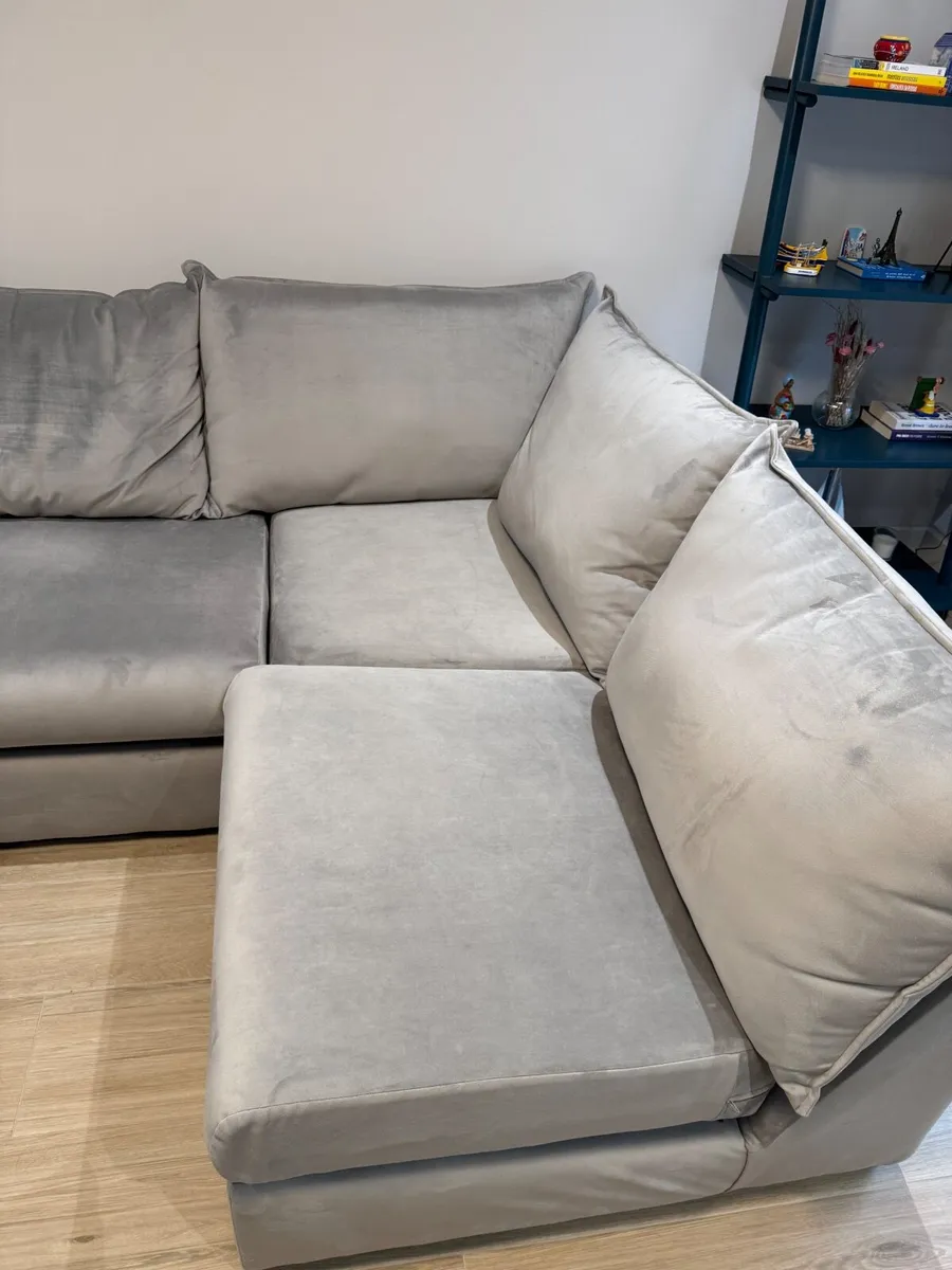 DFS Corner Sofa + Matching Footstool – Excellent C - Image 2
